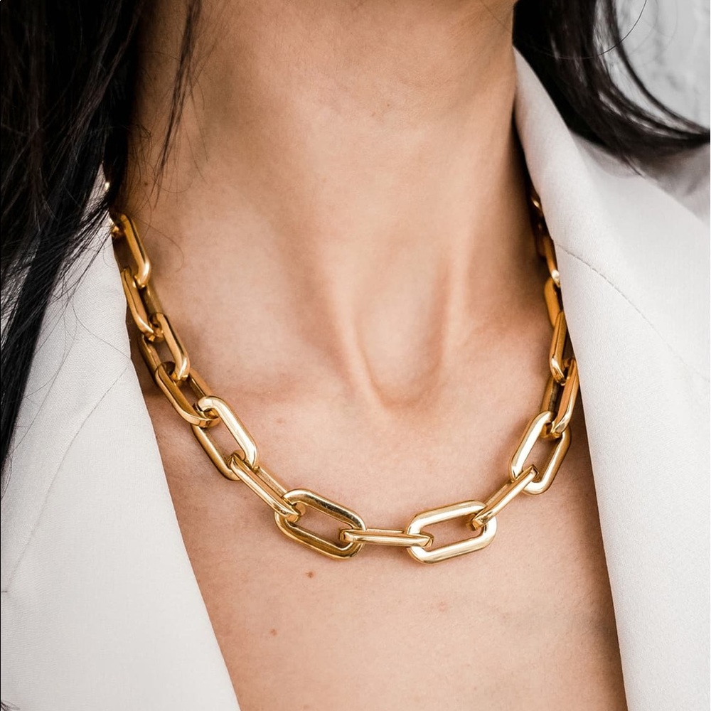 Ellie Vail Gage Gold Oversized Link Necklace